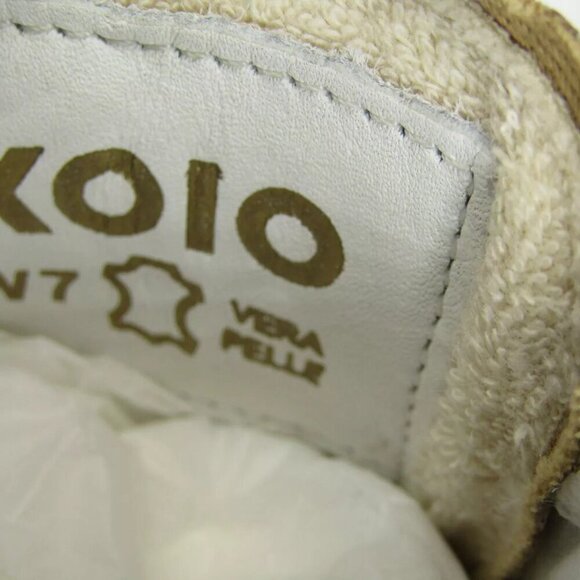 NEW KOIO Fabro Stardust Low Top Sneakers Shoes Gold Glitter Leather Size 7 - Picture 8 of 10